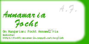 annamaria focht business card